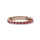 1 - Ashlyn 1.80 mm Ruby 3/4 Eternity Band 