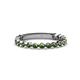 1 - Ashlyn 1.80 mm Green Garnet 3/4 Eternity Band 