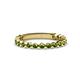1 - Ashlyn 1.80 mm Green Garnet 3/4 Eternity Band 