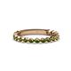 1 - Ashlyn 1.80 mm Green Garnet 3/4 Eternity Band 