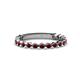 1 - Ashlyn 1.80 mm Red Garnet 3/4 Eternity Band 