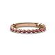 1 - Ashlyn 1.80 mm Rhodolite Garnet 3/4 Eternity Band 