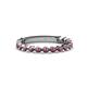 1 - Ashlyn 1.80 mm Rhodolite Garnet 3/4 Eternity Band 