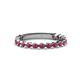 1 - Ashlyn 1.80 mm Ruby 3/4 Eternity Band 