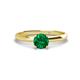 1 - Solus Round Emerald Solitaire Engagement Ring  