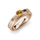 3 - Keona Citrine Solitaire Bridal Set Ring 