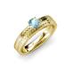 3 - Keona Aquamarine Solitaire Bridal Set Ring 
