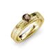 3 - Keona Smoky Quartz Solitaire Bridal Set Ring 