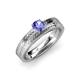 3 - Keona Tanzanite Solitaire Bridal Set Ring 
