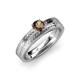 3 - Keona Smoky Quartz Solitaire Bridal Set Ring 