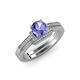 3 - Nessa Tanzanite and Diamond Bridal Set Ring 