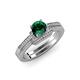 3 - Nessa Emerald and Diamond Bridal Set Ring 