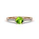 1 - Nessa Peridot and Diamond Bridal Set Ring 