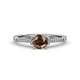 1 - Nessa Smoky Quartz and Diamond Bridal Set Ring 