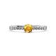 3 - Juan Citrine and Diamond Engagement Ring 