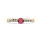 3 - Juan Rhodolite Garnet and Diamond Engagement Ring 