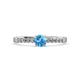 3 - Juan Blue Topaz and Diamond Engagement Ring 