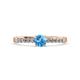 3 - Juan Blue Topaz and Diamond Engagement Ring 