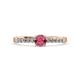 3 - Juan Rhodolite Garnet and Diamond Engagement Ring 