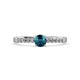3 - Juan Blue and White Diamond Engagement Ring 
