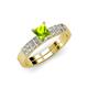 4 - Fenice Peridot and Diamond Bridal Set Ring 