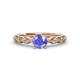 2 - Laine 1.08 ctw Classic Tanzanite (6.50 mm) Accented Round Natural Diamonds Marquise Shape Bridal Set Ring  