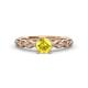 2 - Laine 1.11 ctw Classic Yellow Sapphire (6.00 mm) Accented Round Natural Diamonds Marquise Shape Bridal Set Ring  