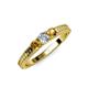 2 - Reveka Diamond and Citrine Three Stone Engagement Ring 