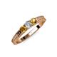 2 - Reveka Diamond and Citrine Three Stone Engagement Ring 