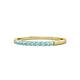 1 - Clara 2.00 mm Aquamarine 10 Stone Wedding Band 