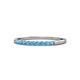 1 - Clara 2.00 mm Blue Topaz 10 Stone Wedding Band 