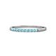 1 - Clara 2.00 mm Aquamarine 10 Stone Wedding Band 