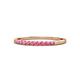 1 - Clara 2.00 mm Pink Tourmaline 10 Stone Wedding Band 