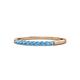 1 - Clara 2.00 mm Blue Topaz 10 Stone Wedding Band 