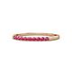 1 - Clara 2.00 mm Rhodolite Garnet 10 Stone Wedding Band 