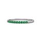 1 - Clara 2.00 mm Emerald 10 Stone Wedding Band 