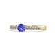 2 - Sezen Tanzanite and Diamond Bridal Set Ring 