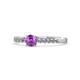 2 - Sezen Amethyst and Diamond Bridal Set Ring 