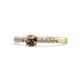 2 - Sezen Smoky Quartz and Diamond Bridal Set Ring 