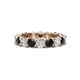 1 - Laida 3.80 mm Black and White Diamond Eternity Band 