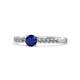 2 - Sezen Blue Sapphire and Diamond Bridal Set Ring 