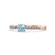 2 - Sezen Aquamarine and Diamond Bridal Set Ring 