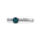 2 - Sezen London Blue Topaz and Diamond Bridal Set Ring 