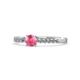 2 - Sezen Pink Tourmaline and Diamond Bridal Set Ring 