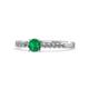 2 - Sezen Emerald and Diamond Bridal Set Ring 