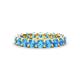 1 - Laida 3.40 mm Blue Topaz Eternity Band 