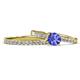1 - Sezen Tanzanite and Diamond Bridal Set Ring 