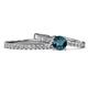 1 - Sezen Blue and White Diamond Bridal Set Ring 