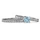 1 - Sezen Aquamarine and Diamond Bridal Set Ring 