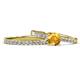 1 - Sezen Citrine and Diamond Bridal Set Ring 